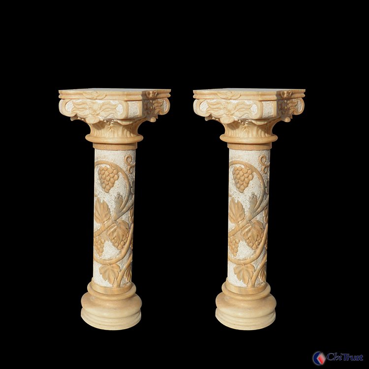 Decorative wall solid nature stone column