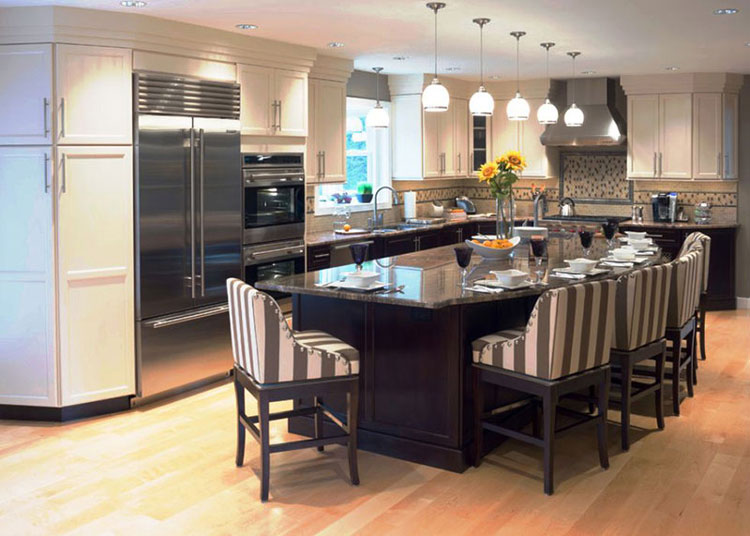 black pearl granite and white cabinets