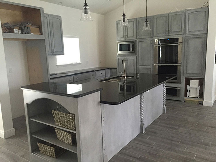 black pearl granite kitchen island