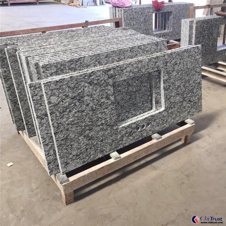 Spray White Granite Bathroom Vanity Top