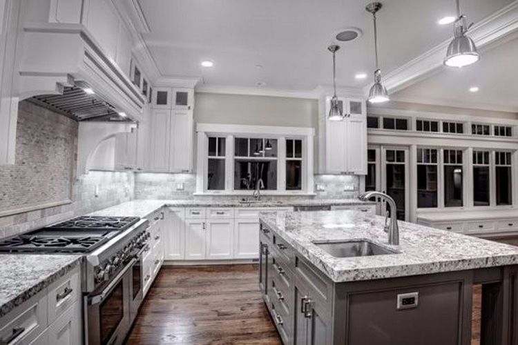 Spray White Granite Kitchen Countertops