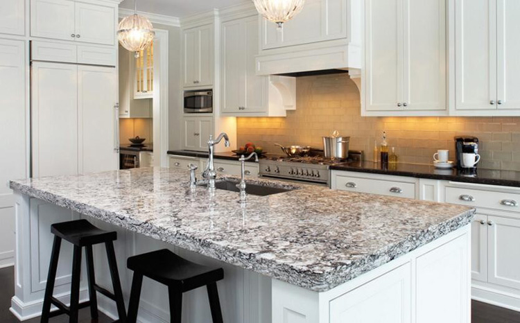 Spray White Granite Kitchen Countertops